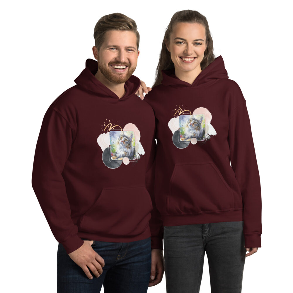 Felpa con Cappuccio Majestic Cat Splendor - immagine 12